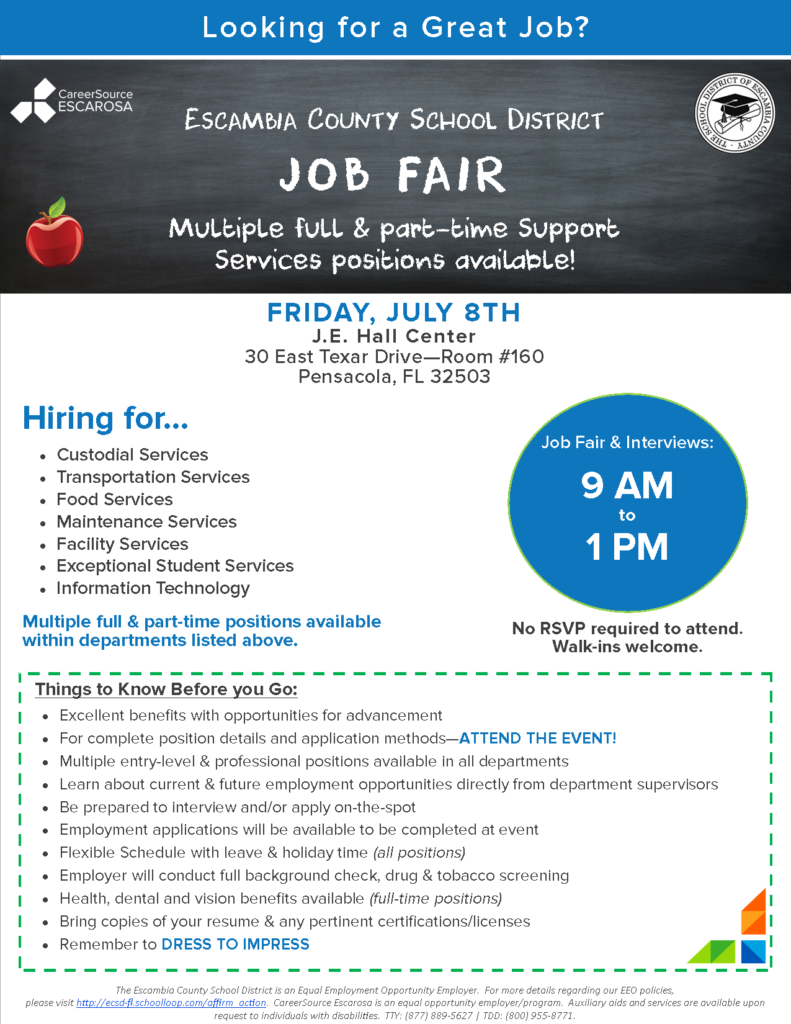 ECSD Job Fair_7.8.2016_FINAL EVENT FLYER_ as of 7.1.16_FINAL FINAL ...