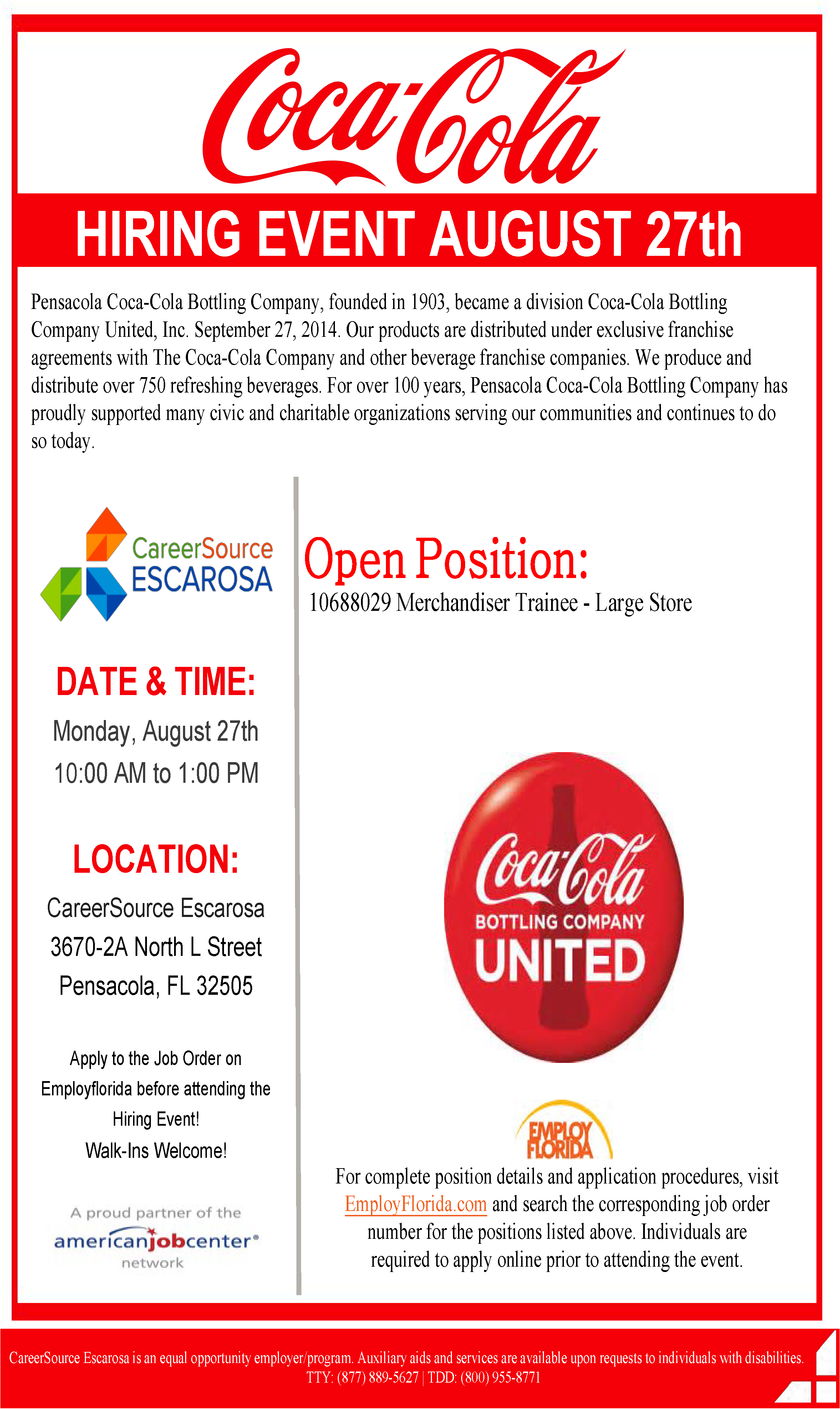 Coca-Cola - CareerSource Escarosa