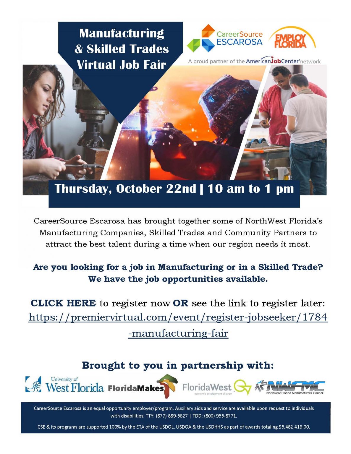 Manufacturing Job Fair CareerSource Escarosa